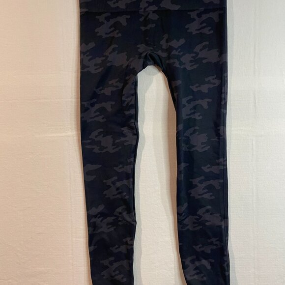 SPANX Women's Look at Me Now Full Length Leggings, Heather Camo, Grey, Print, 1X - Picture 8 of 11